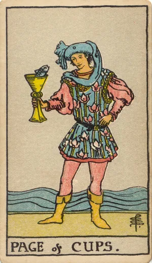 Паж кубков — карта таро